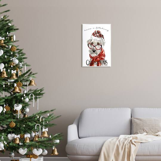 Stupell Industries Have a Fetching Christmas Dog Wall Plaque Art